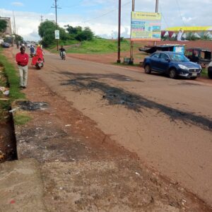 जहां से निकल रहीं गणेश प्रतिमाएं, वहां पर सीवर की गंदगी फैला गया नपा का वाहन