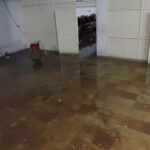 बेसमेंट में जमीन के अंदर से निकल रहा पानी कमरों में भरा, टिल्लू की मदद से कर रहे खाली