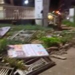 तेज रफ्तार स्कॉर्पियो ने उड़ाई माधव चौक:पार्क की जालियां, दो माह में दूसरी बार टूटी, हादसा या खुन्नस