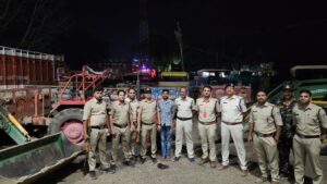 अवैध रेत उत्खनन पर बड़ी कार्रवाई: रिजौदी घाट से 10 ट्रैक्टर-ट्रॉली एवं 3 हाइड्रा मशीनें की जब्त